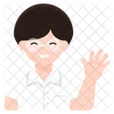 User Character Greeting Icon