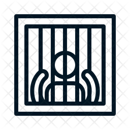 Man in jail Icon - Download in Line Style