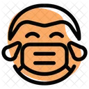 Man Joy Emoji With Face Mask Emoji Icon