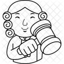 Man Judge Illustration Icon