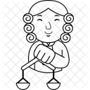 Man Judge Illustration Icon