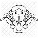 Man Judge Illustration Icon