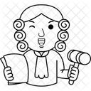Man Judge Illustration Icon