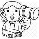Man Judge Illustration Icon