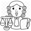 Man Judge Illustration Icon