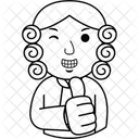 Man Judge Illustration Icon