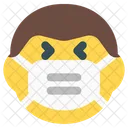 Man Laughing Emoji With Face Mask Emoji Icon