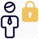 Man Locked User Lock User Security Icon