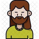 Man long hair  Icon
