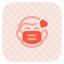 Man Love Emoji With Face Mask Emoji Icon