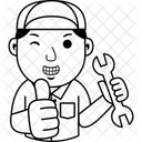 Mechanic Man Repair Icon