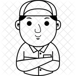 Man mechanic cartoon  Icon