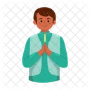Man Muslim Character Eid Ramadan Icon
