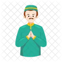 Man Muslim Character Eid Ramadan Icon