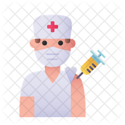 Man Nurse Vaccination Icon