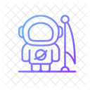 Man On Moon Galaxy Lunar Landing Icon
