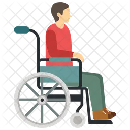 Man on wheel chair  Icon