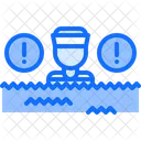 Man Overboard Overboard Water Icon