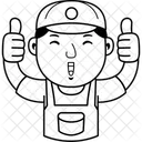 Cartoon Painter Man Icon