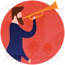 Playing Trumpet Musician Male Artist Icon