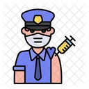 Man Police Vaccination  Icon