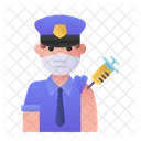 Man Police Vaccination Police Vaccination Police Icon