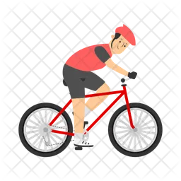 Man riding a bicycle  Icon