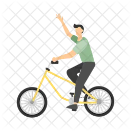 Man riding a bicycle  Icon