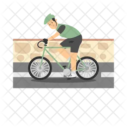 Man riding a bicycle  Icon