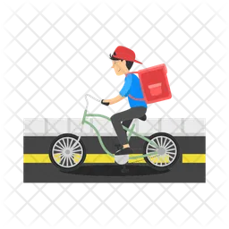 Man riding a bicycle  Icon