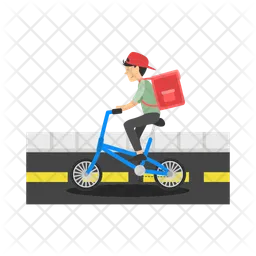 Man riding a bicycle  Icon