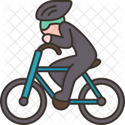 Man Riding Cycle  Icon