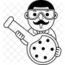 Man Scientist Cartoon Icon