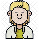 Man shaggy hair  Icon