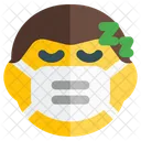 Man Sleeping Emoji With Face Mask Emoji Icon