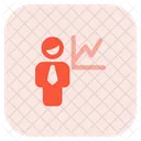 Man Statistic Business Analizer Business Graph Icon