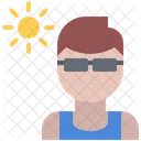 Man Sun Tanning  Icon