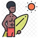 Man Surfboard Surfboard Surfing Board Icon