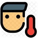 Man Temperature Temperature Thermometer Icon