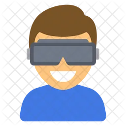 Man use Virtual reality headset  Icon