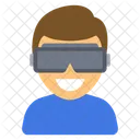 People Avatar With VR Gadget Icon