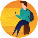 Tourist Using Phone Smartphone User Icon