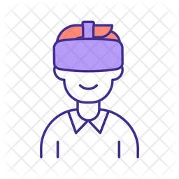 Man using VR goggles  Icon