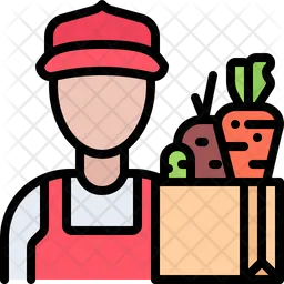 Man Vegetable Seller  Icon