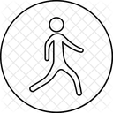 Man Walking Pedestriansign Walkwaysymbol Icon