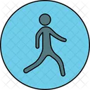 Man Walking Pedestriansign Walkwaysymbol Icon