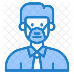 Man Waring Mask  Icon