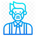 Man Waring Mask  Icon