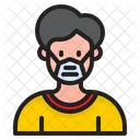 Man Waring Mask  Icon
