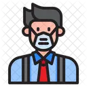 Man Waring Mask  Icon